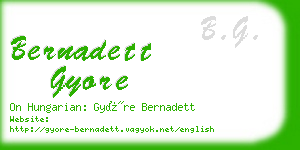 bernadett gyore business card